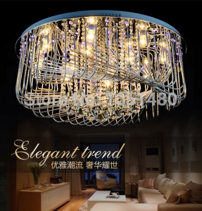 new modern artistic led crystal chandelier ceiling fixtures home lighting with remote control [led-chandelier-4971]