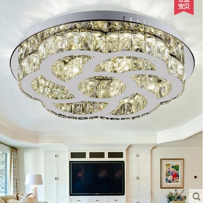 new round led ceiling light cystal flush mount light crystal ceiling lamp modern led light for living room