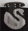 novelty item led crystal lights fixtures foyer pendant lights l800*300*h1000mm, home decorative swan lamp