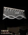 promotion s new wave crystal lamps led crystal chandeliers , modern rectangular foyer lights size: l120*w45*h65cm