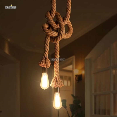 retro vintage rope pendant light lamp loft creative industrial lamp edison bulb american style [others-6420]