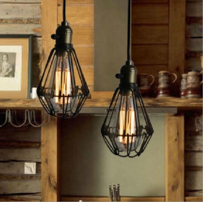 vintage pendant light industrial edison lamp american style iron lampshade rh loft coffee bar restaurant kitchen lights
