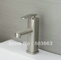 1 Handle Nickel Brushed Solid Brass Deck Mounted Bathroom Basin Sink Waterfall Faucet Mixer Taps Vanity Faucet L-7008