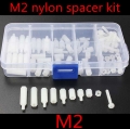 120pcs m2 nylon hex spacers screw nut assortment kit standoffs plastic accessories set