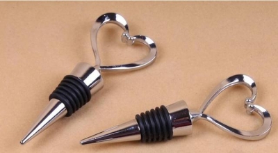 1P Heart Wine Collection Wine Bottle Stopper Stainless steel to keep wine fresh(FREE SHIPPING)