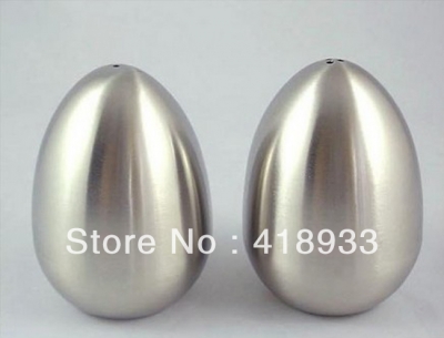 1p Eggs Cruet Set Salt And Pepper shakers Caster stainless steel kitchen tools (FREE SHIPPING)