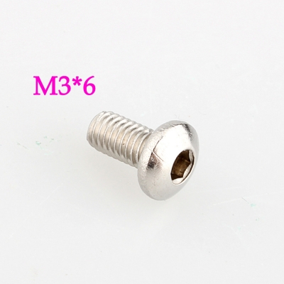 2015 brand new 100pcs/lot metric m3x6mm m3*6 stainless steel button head hex socket cap screws bolts [screw-11]