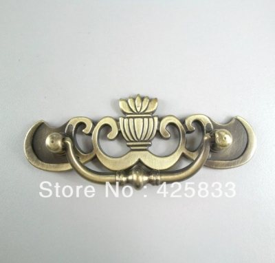 2pcs 64mm Antique Brass Plating Furniture Knobs Kitchen Cabinets Handle Hardware for Cabinets Furniture Door Knobs [Zinc Alloy Antique Bronze Handle]