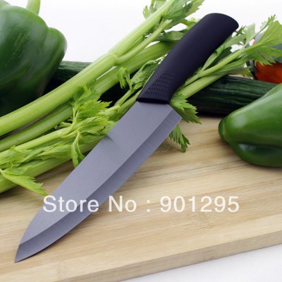 7" Black Blade Ceramic Knife with retail box ,1pcs/lot kitchen accessories with chef knife,CE FDA certified