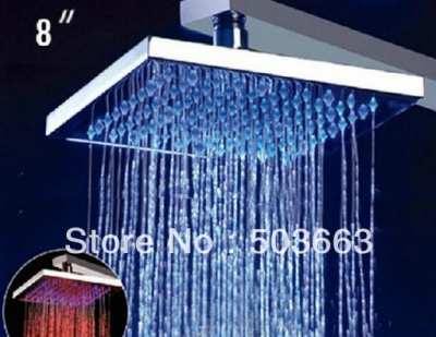 8''LED faucet bathroom chrome shower head b8109 nice brass chrome plated overhead shower head [Shower Head 2431|]