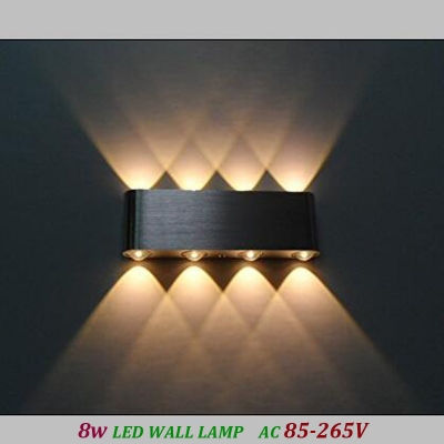8w led wall sconces light fixture hardwired up down light for theater studio hall porch corridor bedside bedroom mirror-light
