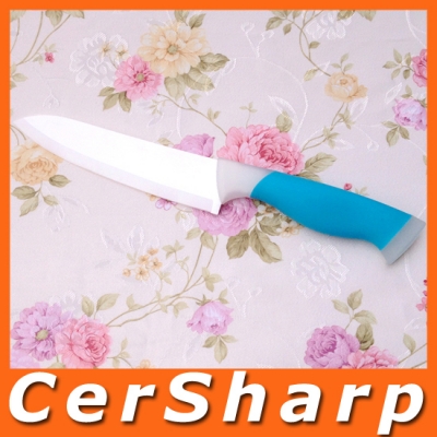 Free Shipping High Quality Home Kitchen Art 6" Ceramic Santoku Knife White Blade Ceramic Knife # A012