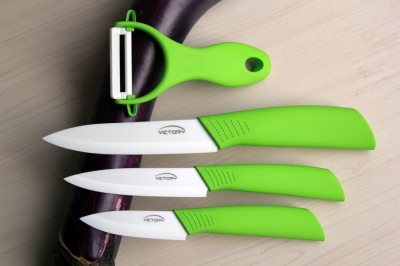 Hot Sale! 3"+4"+5"+Peeler Ultra Sharp Kitchen Ceramic Cutlery Knives Set,Free Shipping