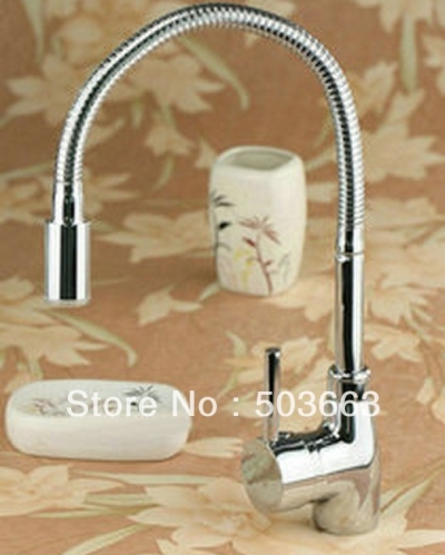 LED Kitchen Sink Bathroom basin Mixer Tap Chrome Swivel Faucet CM773