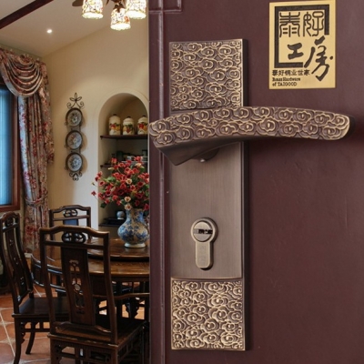 Modeled after an antique LOCK Antique brass Door lock handle door levers out door furniture door handle Free Shipping pb11