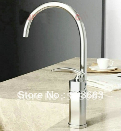 Swivel Brushed Nickel Bathroom Basin Sink Mixer Tap CM0210 [Kitchen Faucet 1545|]