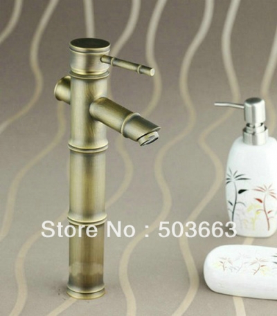 Wholesale Classic Antique brass Bathroom Faucet Basin Sink Spray Single Handle Mixer Tap S-864