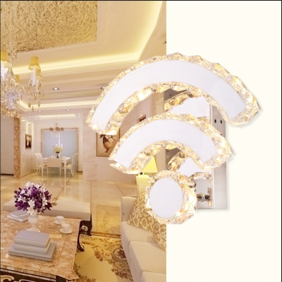 crystal wifi bedroom beside passage corridor led wall lamp high power modern home lighting indoor and outdoor decoration light