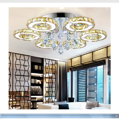 flush mount remote control square champagne crystal ceiling lights fixture bedroom led wireless kitchen ceiling plafond lamp [15-crystal-ceiling-lights-7165]