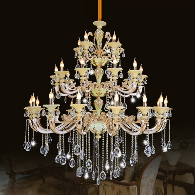 large el chandeliers star el large crystal chandelier modern big chandelier lamps lustres living room luxury led luminaria [chandeliers-2309]