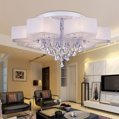 led acrylic ceiling lights modern brief living room lights remote control 3-9 lights