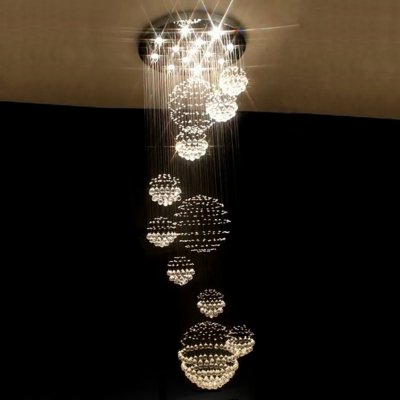 lustre design k9 large chandelier crystal lamps for el lobby crystal pendant stair chandelier [modern-crystal-chandelier-4813]