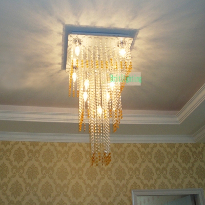 modern crystal ceiling lamp gold indoor lighting living room led square ceiling light surface mounted crystal ceiling lights [ceiling-lamps-2361]