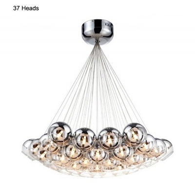 modern led pendant light led pendant lamp chrome plated glass shades diameter 12 cm led suspension lamp [pendant-lights-4036]