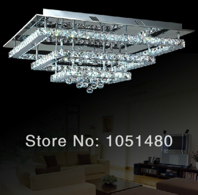 new 2014 modern stainless steel lamps k9 crystal led chandelier light fixture, fashion home decoration crystal lighting