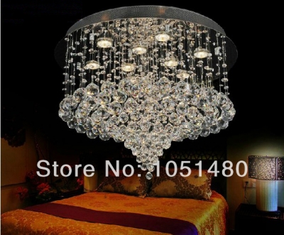 new design lustre round crystal chandelier lamps for home modern lighting