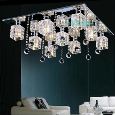 square living room crystal ceiling lighting elegant crystal flush mount lights led ceiling lamp modern crystal ceiling lights