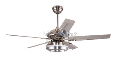 vintage ceiling fans with lights kits for restaurant coffee house dining room pendant lamp 52 inch 5 stainless blades fixture [ceiling-fans-6763]