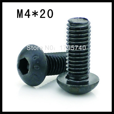 50pcs iso7380 m4 x 20 grade 10.9 alloy steel screw hexagon hex socket button head screws
