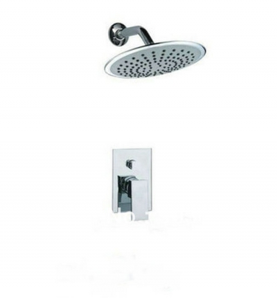 8" Rainfall Plastic Shower head+ Arm + Control Valve Shower Faucet Set CM0604