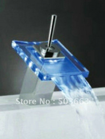 Beautiful LED 3 Colors Basin Sink Mixer Tap Faucet CM0219 [Bathroom Led Faucet 1036|]