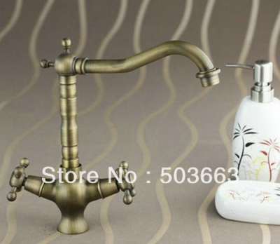 Classic Antique brass Bathroom Faucet Basin Sink Spray Single Handle Mixer Tap S-851 [Antique Brass Faucets 110|]