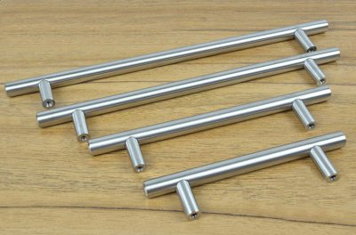 Furniture Hardware Modern Solid Stainless Steel Kitchen Cabinet Handles Bar T Handle(C.C.:256mm L:400mm) [Stainless Steel Cabinet Handle 1]