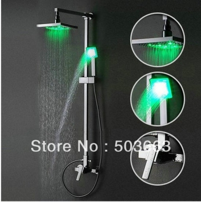 Hot Sell! Fashion 8 " LED shower head rain shower valve complete set CM0581