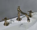 Luxury Antique Brass Double Handle Bathroom Basin Mixer Tap Sink Faucet Vanity Faucet Bath Faucet Mixer Tap L-3660