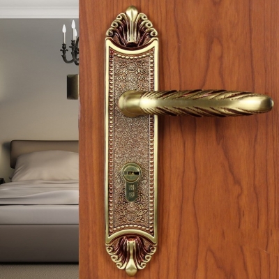 Modeled after an antique LOCK Rose Gold Door lock handle door levers out door furniture door handle Free Shipping pb47