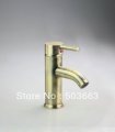 New Glass Spout Antique Brass Deck Mounted Bathtub Faucet Bathroom Mixer Tap L-0112