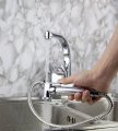 New Wholesale Kitchen Pull Out Spray Swivel Basin Sink Vessel Faucet Vanity Faucet Brass Mixer Tap Chrome Crane S-803