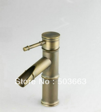 Promotions Antique Brass Bathroom Basin Sink Waterfall Faucet Vanity Cranes Mixer Tap S-867