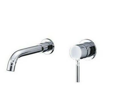 Single Control 2 Piece Sets Big Waterfall Wall Mounted Faucet Bathroom Polished Chrome Mixer Tap CM0335