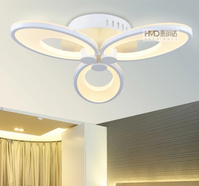 modern brief circle led ceiling light living room lights acrylic petals bedroom lamps lighting