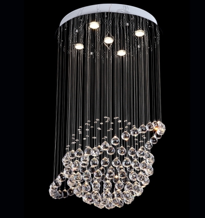 modern led crystal ceiling lights cristal lustres fitting flush mount lighting fixtures globe design lamp for el restaurant [led-ceiling-light-7162]