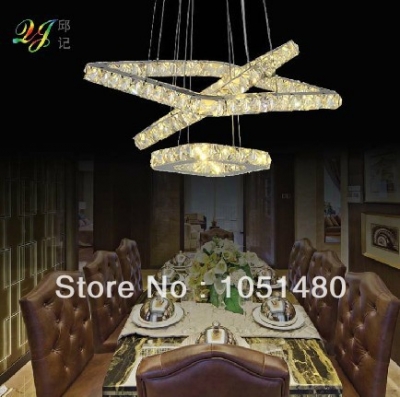 modern luxury crystal led pendant lamp dinning room light fixtures [led-crystal-pendant-light-4858]