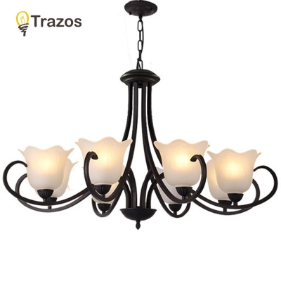 new wrought iron crystal chandelier light modern hanging luminaires lighting el restaurant dining room suspension lamp