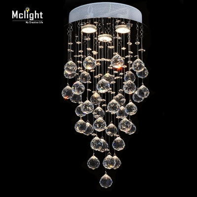 selling crystal ceiling light fixtures modern lustres crystal light round home lighting 3 gu10 bulbs mc0544 d300mm h600mm