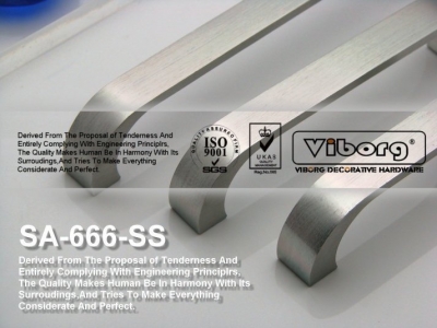 (4 pieces/lot) 64mm VIBORG Aluminium Drawer Handle& Cabinet Handle &Drawer Pull&Cabinet Pulls, SA-666-SS-64 [64mm Cabinet/Drawer Handle 38|]